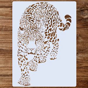 TEMU 그라피티, 트레이싱, 스프레이, 캔버스, 종이, 바닥, 책, 프레임, 벽, 가구에 적합한 재사용 가능한 대형 호랑이 스텐실