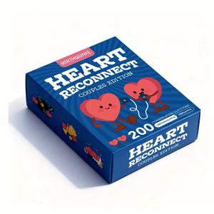 TEMU 하트 리커넥트: 200개의 로맨틱한 대화 시작 카드 게임 - 커플을 위한 관계 구축 질문과 친밀감 활동, 데이트 나이트, 결혼 상담, 신혼 선물에 적합 - 모든 커플과 호환 가능