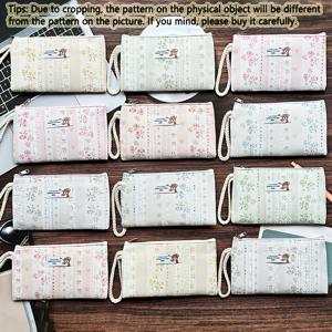 TEMU 12개입 창의적인 패셔너블 귀여운 곰돌이 라벨 꽃 코인 지갑, 할로우 자수 휴대용 키체인 핸드백, 다기능 수납 가방, 우아한 파티 선물 파우치