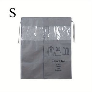 TEMU 투명 창문 걸이형 의류 보관백 - 부직포 (캔버스 호환) 옷장 드레스 커버, 옷 보호 케이스, 정장/코트 보관 정리함, 여행 및 장기 보관용