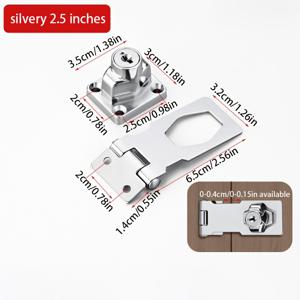 TEMU 내구성 강한 금속 보안 자물쇠 (키 및 방범 코어 포함), 2.5인치, 설치용 나사 포함, 문, 캐비닛, 우편함, 서랍, 가정용 도어락에 이상적 - 쉬운 설치, 가구용 자물쇠, 내구성 강한 금속 자물쇠