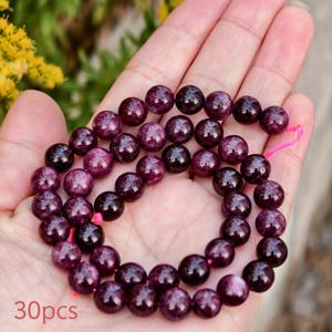 TEMU 레드 애테이션 천연석 비즈, 4/6/8/10mm 사이즈로 제공, 팔찌, 목걸이, 귀걸이 제작에 적합 - 내구성이 뛰어난 공예 재료로, 주얼리 제작 및 공예에 이상적이며 발렌타인데이 선물로도 좋습니다.