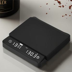 TEMU 리틀 매직 큐브 3.0 이탈리안 커피 전자 저울, 핸드 펀치 저울, таймер 및 계량, 소리 끄기 수동 스위치, 숨겨진 디스플레이 화면, 터치 버튼, 충전식 스마트 주방 저울