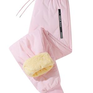 TEMU 스마트 지퍼 포켓이 있는 풀 레ング스 윈터 팬츠 - 조절 가능한 드로스트링 허리 & 커프드 밑단 - 가을/겨울용 기계 세탁 가능한 짐 트레이닝 바지, 캐주얼 & 운동복 - 솔리드 컬러 (스톡 컬렉션)