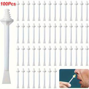 TEMU 100개입 화이트 제모스틱, 남녀 공용, 귀, 코, 눈썹 정밀 트리밍, 무통증 제모 (가위 불필요, 안전하고 위생적), 제모 세트, 살롱 및 가정용