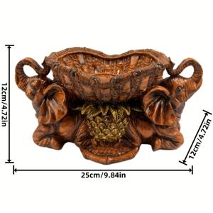 TEMU 양각 코끼리 팔레트 조각상 세트, 정교한 수제 레진 아트 작품, 거실 현관, 탁상 장식에 적합하며 크리스마스 선물로 완벽