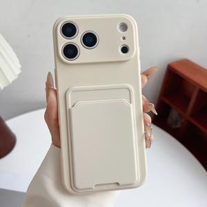 TEMU 블랙 큐브 폰 케이스 - 카드 슬롯 및 방수 기능, 카드와 사진 보관용, 아이폰 11/12/13/14/15/16/17 프로 맥스 플러스 호환