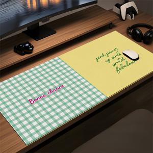 TEMU JlT 다양한 사이즈 선택 가능한 특대형 데스크 패드 1개, 게이밍 등급 사무용 매트, 고급 컴퓨터 마우스 패드, 가정, 학교, 교실 수업용 필기 학습 데스크탑 액세서리, 크림 그린