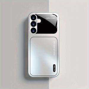 TEMU 휴대폰 케이스 - 은색 그라데이션 블랙 프레임 전기 도금 강화 유리 새 휴대폰 케이스 (삼성 갤럭시 S25 S24 S23 S22 S21 S20 노트 20 A04 A05 A10 A12 A13 A14 A15 A20 A21S A22 A23 A24 A25 A31 A32 A33 A35 A34 A50 A51 A52 A53 A54 A55 A70 A71 A72)