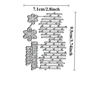 TEMU 창의적인 그리드와 플로럴 메탈 커팅 몰드, 노트북 칼 몰드 재료, DIY 커팅 북, 엠보싱 커팅 칼 몰드, 공예용 메탈 몰드, 카드 제작용 다이컷 봉투, 앨범 카드, 엠보싱 종이 공예, 앨범 스탬프, 카드, 생일 및 축제 선물, 콜라주 아티스트와 종이 예술 애호가에게 적합