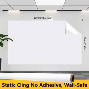 TEMU 대형 화이트보드 벽 스티커, 정전기 부착식 재사용 가능, 탈부착 가능한 화이트보드 스티커, 화이트 필름 롤 메시지 보드, 사무실, 홈 데코, 크리스마스 휴일 화이트보드 장식에 이상적