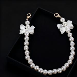 TEMU 1개 우아한 화이트 & 골드 나비 참 가방 체인 - 조절 가능한 숄더 스트랩 (7.48