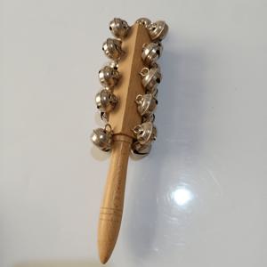 TEMU 라틴 타악기 슬레이트 벨 (21개 징글 포함), 천연 나무결 마감 – 전문가용 타악기 및 앙상블 악기, 완벽한 크리스마스 또는 생일 선물