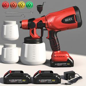 TEMU 국내발송 ocicc 충전식 자동 뿌리고 파워 스프레이 건 본체+배터리 2개