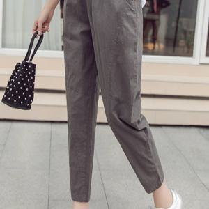 TEMU 2026 봄 여름 가을 신상 바지 여자 9부 면 승마 바지 날씬해 보이는 작은 발 배기팬츠 캐주얼 바지 한국인이 많이 구매하는