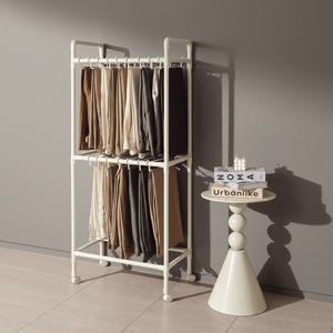 TEMU 철제 이동식 바지걸이 행거 카트형 무볼트 조립식 행거 옷장