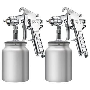 TEMU 에어 도색 스프레이건 세트 W-77 흡상식 페인트 분사기 후키 후끼 건 1200cc