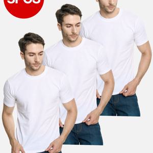 TEMU [1+1+1] 남녀공용 베이직 기본 반팔 티셔츠 3PCS 소프트코튼(U6QPST28)