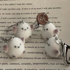 TEMU 자체제작 참새 새 짹짹이 동물 후로킹 벨벳 DIY 키링 열쇠고리 폰줄 가방꾸미기 포인트 소품샵