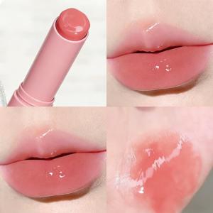 TEMU 글로시 미러 펌프 립글로스 투명한 광택 자연스러운 생기 가벼운 발림성, 스티키함 없는 광택, 후르츠 향기, 민감한 입술에도