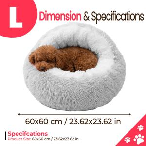 TEMU 업그레이드된 두꺼운 반폐쇄형 조개껍질형 강아지 침대 - 겨울철 보온 소프트 펫 네스트, 소형/중형/강아지 집에 적합, 포메라니안, 치와와, 시츄를 위한 아늑한 원형 침대