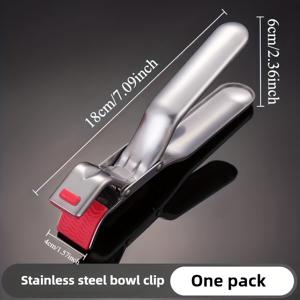 TEMU 스테인리스 스틸 화상 방지 클램프 | 주방 볼 및 스티머 클램프, 내열성, 인체공학적 손잡이 - 가볍고 사용하기 쉬움, 에어프라이어, 스티머, 오븐에 적합