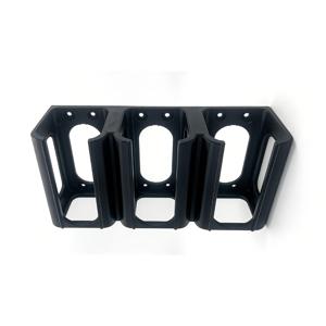 TEMU 미끄럼 방지 디자인의 고강도 공구 3개 수납용 걸이형 브라켓 - 스트랩 고리가 있는 드릴 및 배터리 수납대, 장갑, 렌치용 공간 절약형 드릴 차고 작업장 선반 - 내구성 있는 플라스틱 구조, 가정용 스튜디오 정리용으로 적합, 공구걸이, 미끄럼 방지 안전, 다용도 선반