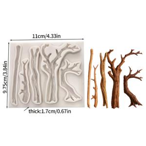 TEMU 나뭇가지 모양 실리콘 몰드, 점토 몰드, 레진, 석고, 점토 DIY 공예용 몰드, 발렌타인데이, 봄, 부활절, 어머니날에 적합한 공예 도구