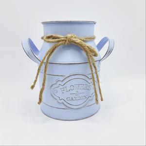 TEMU 1개 빈티지 메탈 우유통 꽃병 | 