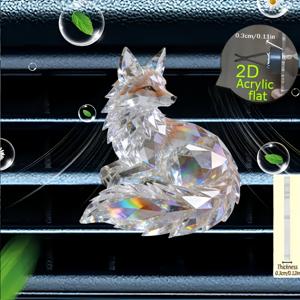 TEMU 2D 플랫, 1개 폭스 재사용 가능 차량용 방향제 향기 디퓨저 클립, 차량 통풍구 내부 액세서리, 차량용 향 디퓨저, 