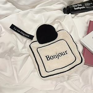 TEMU 프렌치 스타일 고급스러운 동백꽃 행잉 초흡수성 두꺼운 귀엽고 창의적인 주방 손끝 타월, 보풀 없음