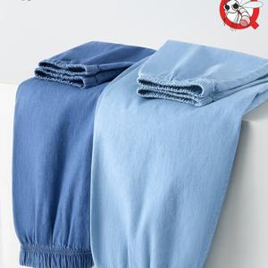 TEMU JEANSWEST 키즈 여아용 여름 패션 캐주얼 모기방지 바지 솔리드 컬러 통기성 시원한 루즈핏 아동용 바지, 야외 활동에 완벽