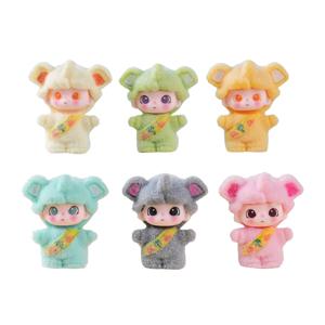 TEMU 홈 & 오피스 장식용 6피스 플록 미니어처 피규어, 귀여운 레진 스탠딩 오너먼트 플록 베이스 포함, 데스크탑 선반 장식, 테이블탑 디스플레이용 길상상