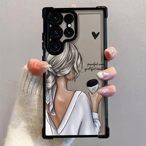 TEMU 스타일리시 어반걸 휴대폰 케이스, 삼성 갤럭시 S26/S25/S24/S23/S22/S21/S20 엣지 FE 울트라 플러스용 - A06, A16, A26, A36, A05, A15, A25, A35, A55, A14, A24, A34, A54, A13, A23, A33, A53, A73 - 낙하 방지 투명 소프트 후면 커버