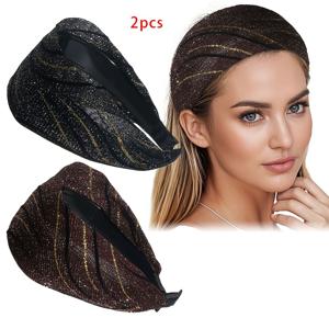 TEMU 2개입 우아한 넓은 챙 헤어밴드 하이 스컬 탑 헤어밴드 고급 헤어밴드 헤어 추가 캐주얼 아웃 패션 조커 얼굴 압착 헤어 카드 헤어밴드 선물