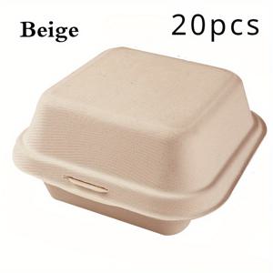 TEMU 케이크 포장, 식사 보관, 음식 준비, 점심, 과일 샐러드, 햄버거 포장용 벤토 박스 20개 세트