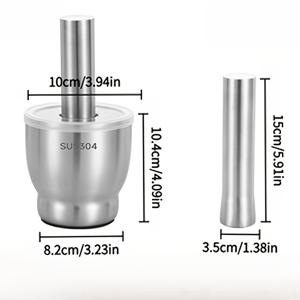 TEMU 1개 304 스테인리스 스틸 드럼형 마늘 프레스 - 수동 마늘 분쇄기 및 직선형 크러셔, 3가지 사이즈(S/M/L), 고추, 마늘, 땅콩, 생강 및 기타 향신료에 적합, 일상 사용, 야외 활동, 바베큐에 이상적