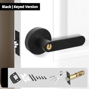 TEMU 모던 디자인의 미국 스타일의 고강도 원형 3단 손잡이 잠금 장치. 실내 침실 문, 욕실 문, 방 나무 문 및 실외 거실 문 잠금 장치에 적합합니다.