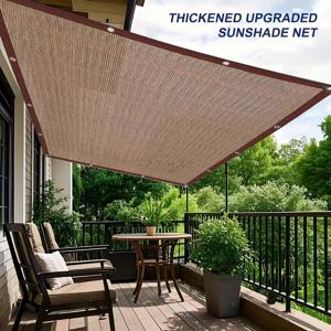 TEMU 90% 햇빛 차단율의 그늘막, 아일렛이 있는 원예용 햇빛 가리개, 식물 덮개, 파티오 그늘막, 정원 퍼걸라, 온실, 차고 및 강아지 집에 적합, 커피 브라운 색상, 1개