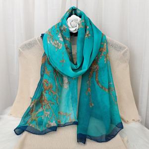 TEMU 여름용 100% 순면 여성용 긴 스카프 - 통기성 및 자외선 차단 목 스카프, 작은 숄 - 스타일리시한 프린트 랩 스카프, 여름 실내 에어컨 숄, 헤드 스카프, 비치 타월, 여행용 겨울 목 따뜻이