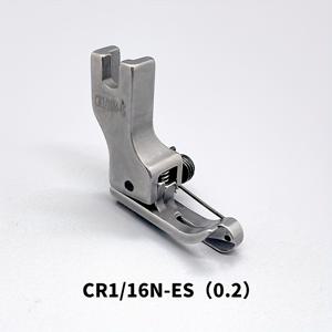 TEMU 셔츠용 플랫베드 칼라 押さえ발판 1개, 칼라 押さえ발판 CR1/32N-ES, CL1/32N-ES, CR1/16N-ES, CL1/16N-ES, 0.2, 0.1 하이로우 단추리 엣지 가이드 토프스티치 押さえ발판