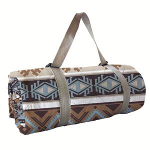 TEMU 에스닉 스타일 야외용 플레이스매트, 240T 스프링 원사 프린팅 플레이스매트, 비치 매트, 사운드웨이브 기술 야외 캠핑용 접이식 매트, 편리한 사용을 위한 210D 옥스포드 천 바닥층, 찢어짐 방지, 모래와 풀에 달라붙지 않음, 기계 세탁 가능 및 재사용 가능, 무취, 가족 캠핑 및 모임용, 78