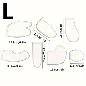 TEMU 7개 세트 아크릴 토끼 실루엣 퀼팅 템플릿 - 수공예 DIY 추억 퀼트 및 재봉 프로젝트에 완벽하며, 보너스 선물 장식 및 명확한 지침 포함