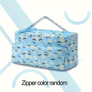 TEMU Looen 플로럴 뜨개질 및 코바늘 뜨개질 - 바늘 홀더, 재봉 액세서리 케이스가 있는 편리한 실 보관 정리함, 공예 애호가를 위한 완벽한 선물, 재봉 정리