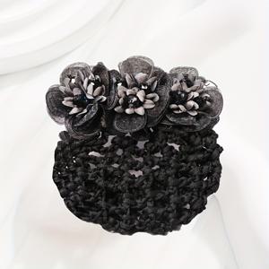 TEMU 새로운 플로럴 듀피옹 비즈 장식 전문가용 헤어번 망사망, 업스타일 및 크라운 헤어스타일 셰이퍼용