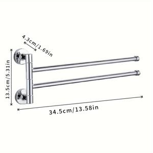 TEMU 회전식 수건 걸이 스테인리스 스틸 수건 랙, 욕실 및 호텔에 적합, 미니멀하고 다기능 디자인 특징. 크리스마스 또는 할로윈 선물로 좋습니다!