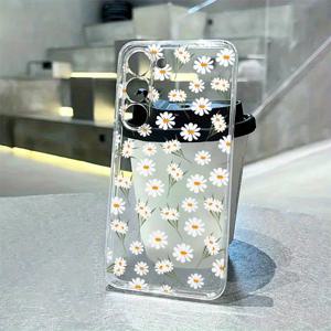TEMU 폰 케이스: 데이지 패턴 폰 케이스, A54/A53/A52 (A52S)/A34(5G)/A32(5G)/A14(5G)/A13 5G/A12/A04S/S10+/S21/S21U/S21+/S22/S22+/S22U/S23/S23+/S23U 및 S24 시리즈 A15/A35(5G)/A55(5G) 호환 - 남녀공용 충격방지 트렌디 투명 케이스