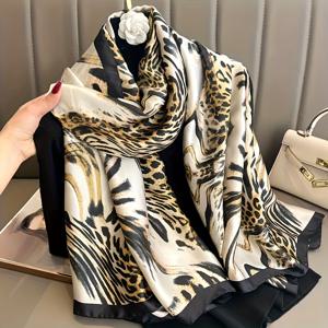 TEMU 여성용 우아한 프린트 스카프 - 대형, 다용도 & 따뜻함 | 사무실, 여행 및 해변에 완벽함 | 방풍 및 자외선 차단