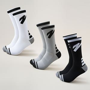 TEMU 1/2/3 쌍 멀티-사양 남성 스포츠 압박 양말 프로 스포츠 사이클링 축구 배드민턴 농구 프로 러닝 피트니스 줄넘기 실내 요가 테니스 근육 송아지 방지 긴 튜브 양말 사이클링 긴 튜브 스포츠 양말