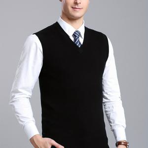 TEMU 우아한 남성용 스트레치 울 조끼, 캐주얼 빈티지 스타일 V넥 스웨터 조끼, 가을 겨울 추위 방지 및 보온, 패셔너블 캐주얼 민소매 V넥 풀오버 스웨터, 남성 의류